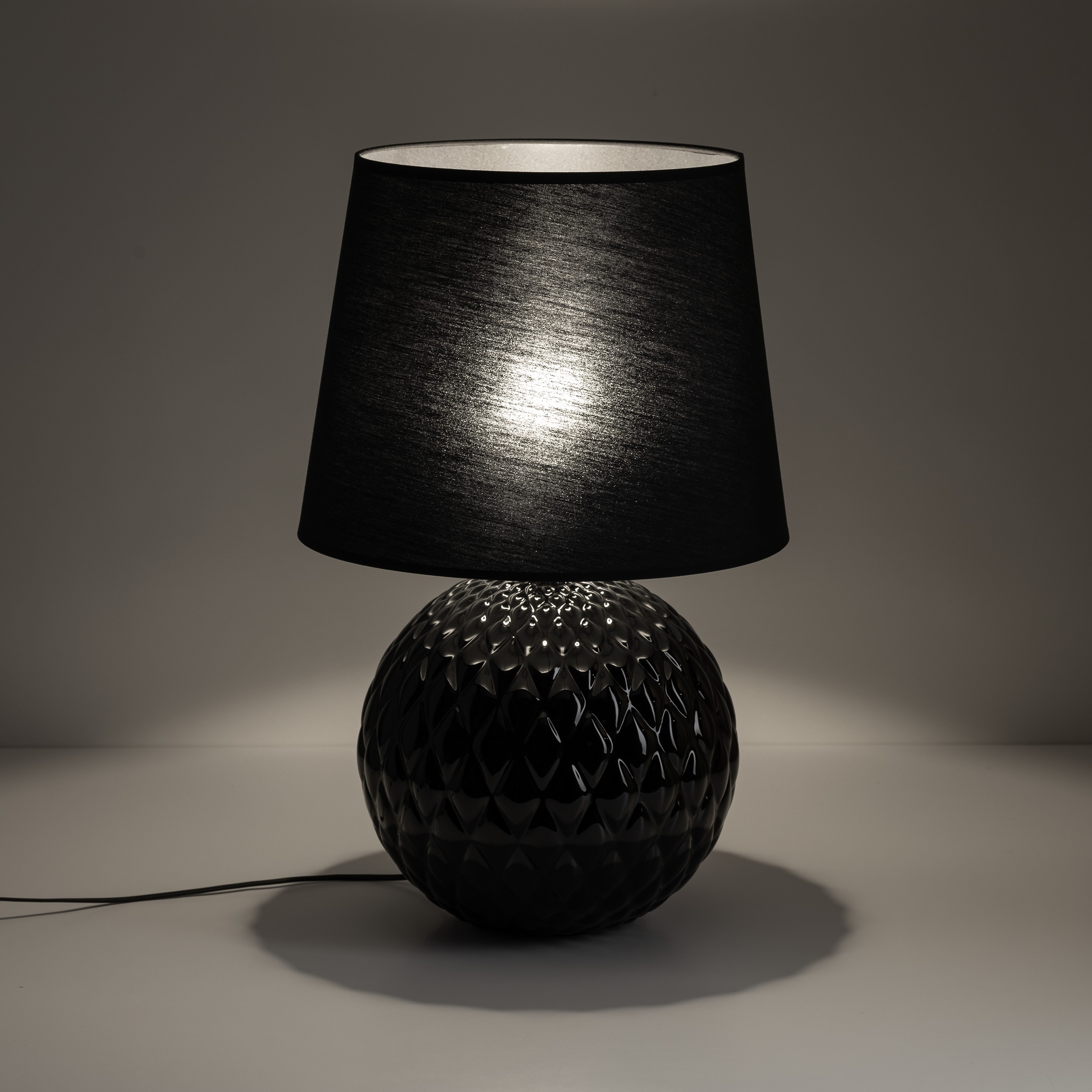 Lampka nocna SANTANA czarna 60x38cm - TK_16047