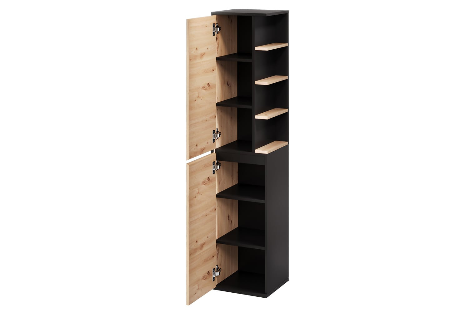 MOSSA 70 Szafka wisząca 2D L dąb artisan/czarny - WG-100-1829