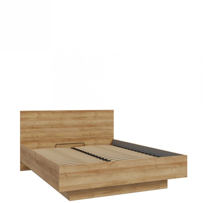 Łóżko z podnoszonym wkładem LENYBELARDO 160x200 Dąb Riviera FORTE