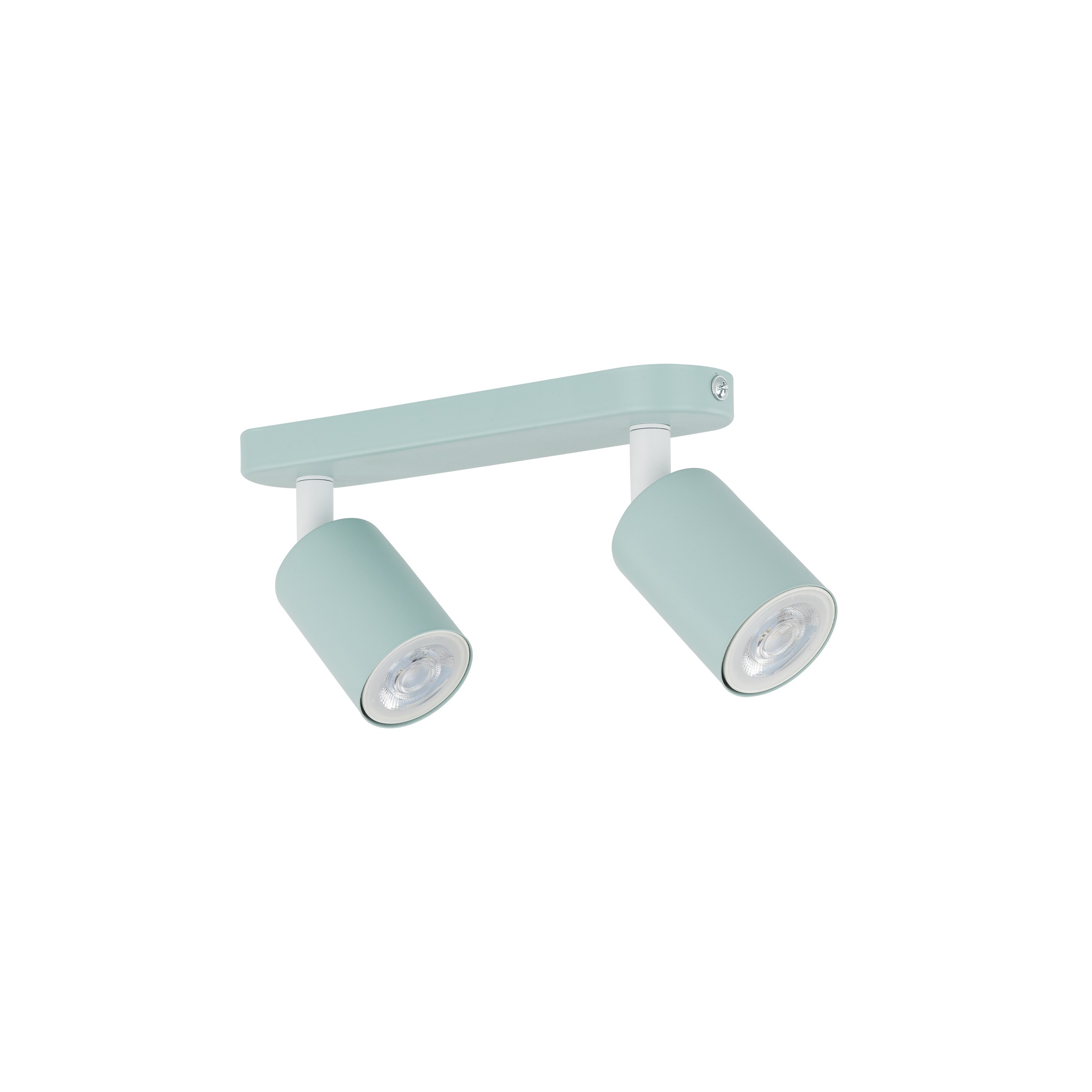 Lampa sufitowa LIVIA miętowa z białymi elementami regulowana na listwie 35x17x13cm - TK_10235