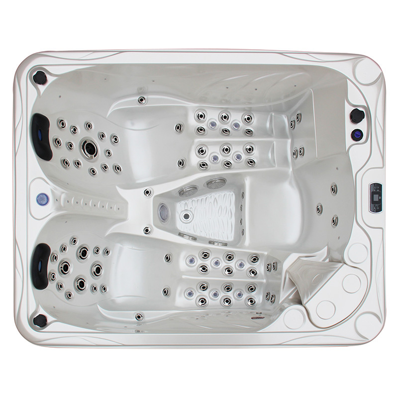 Jacuzzi ogrodowe 3-os. z hydromasażem SPA-705 210x170 cm biały/antracyt - HS_SPA705-3043