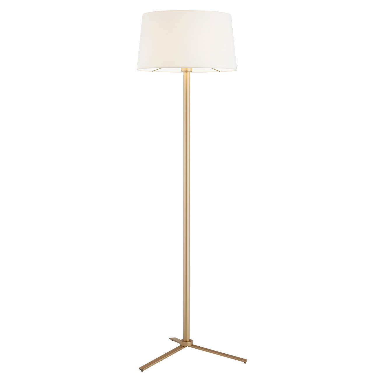 Lampa podłogowa CAVALINO metalowa złota śmietankowa 158x53cm