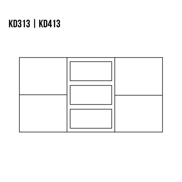 Komoda bukowa KD413 Surowy nielakierowany DREWMAX - 40052