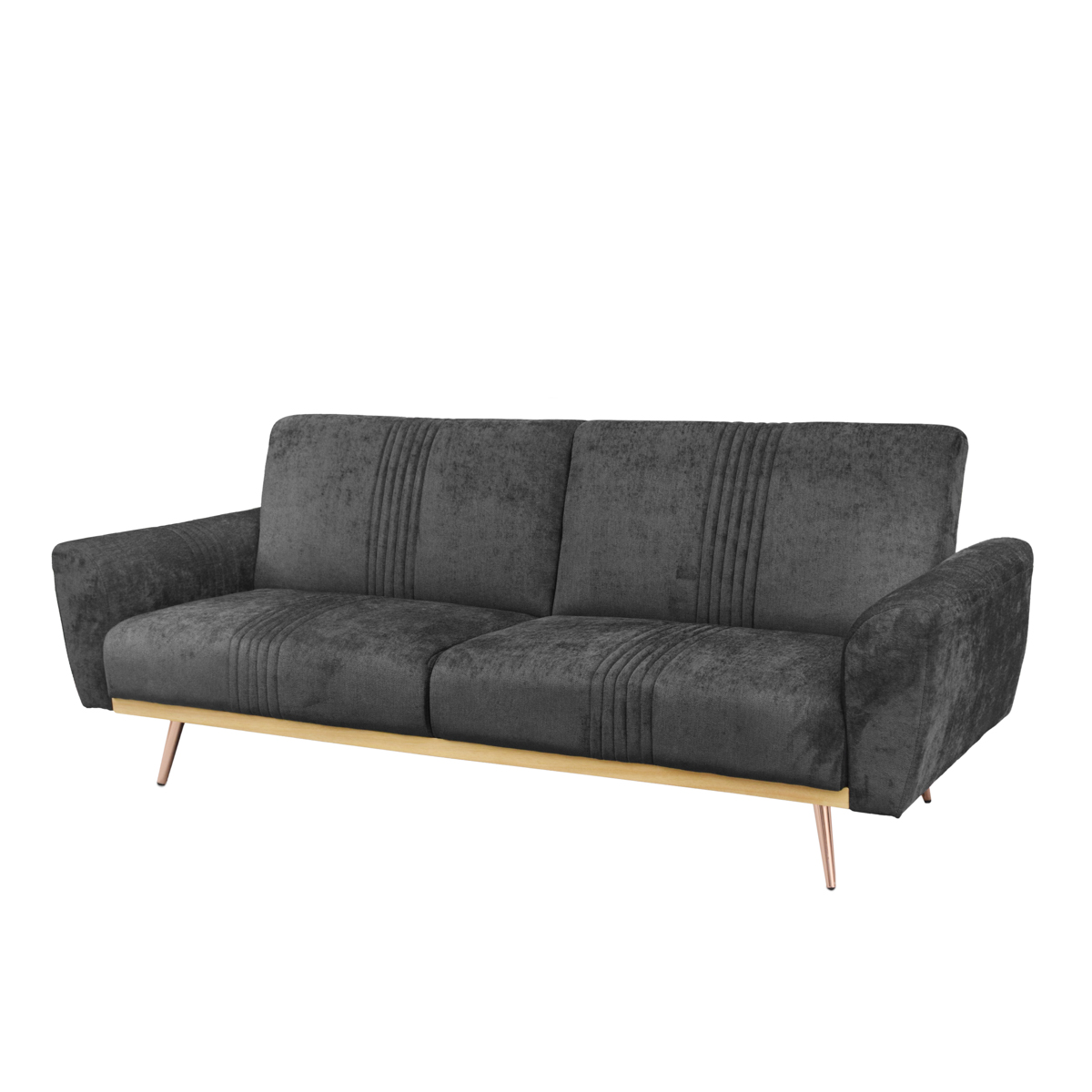 Sofa 3-osobowa z funkcją spania SAMTIGE czarna 212x84x86.5 cm