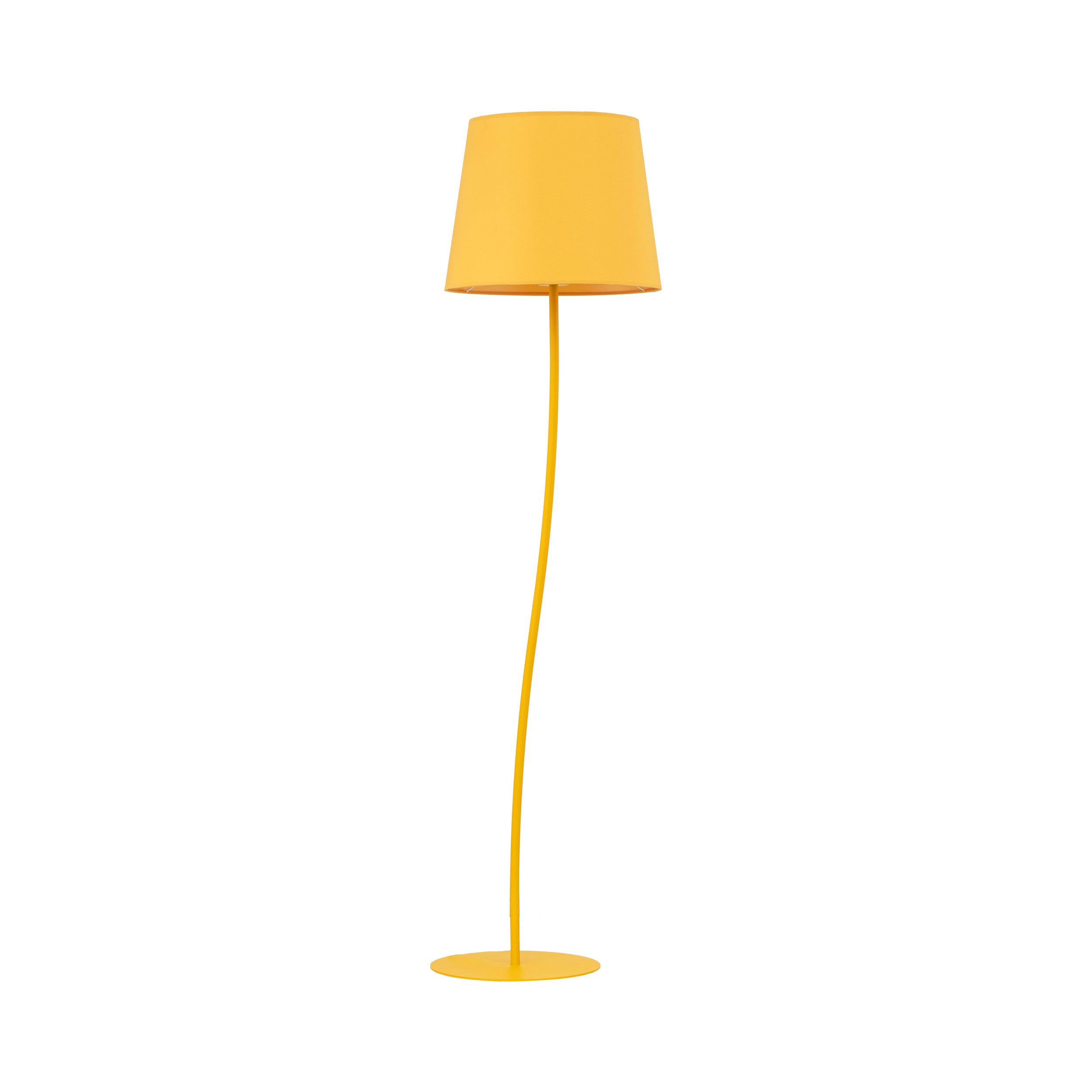 Lampa podłogowa NICOLA żółta intrygująco wygięta 150x44cm - TK_6645