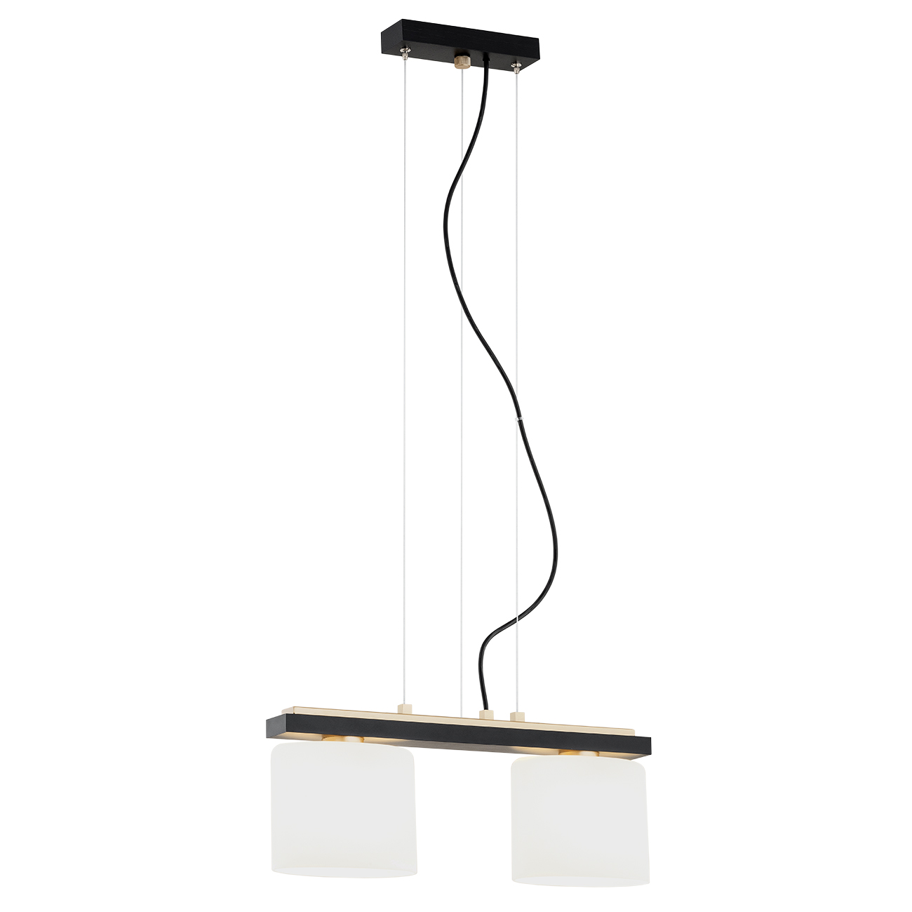 Lampa wisząca CANOA czarna złota biała 105x46cm