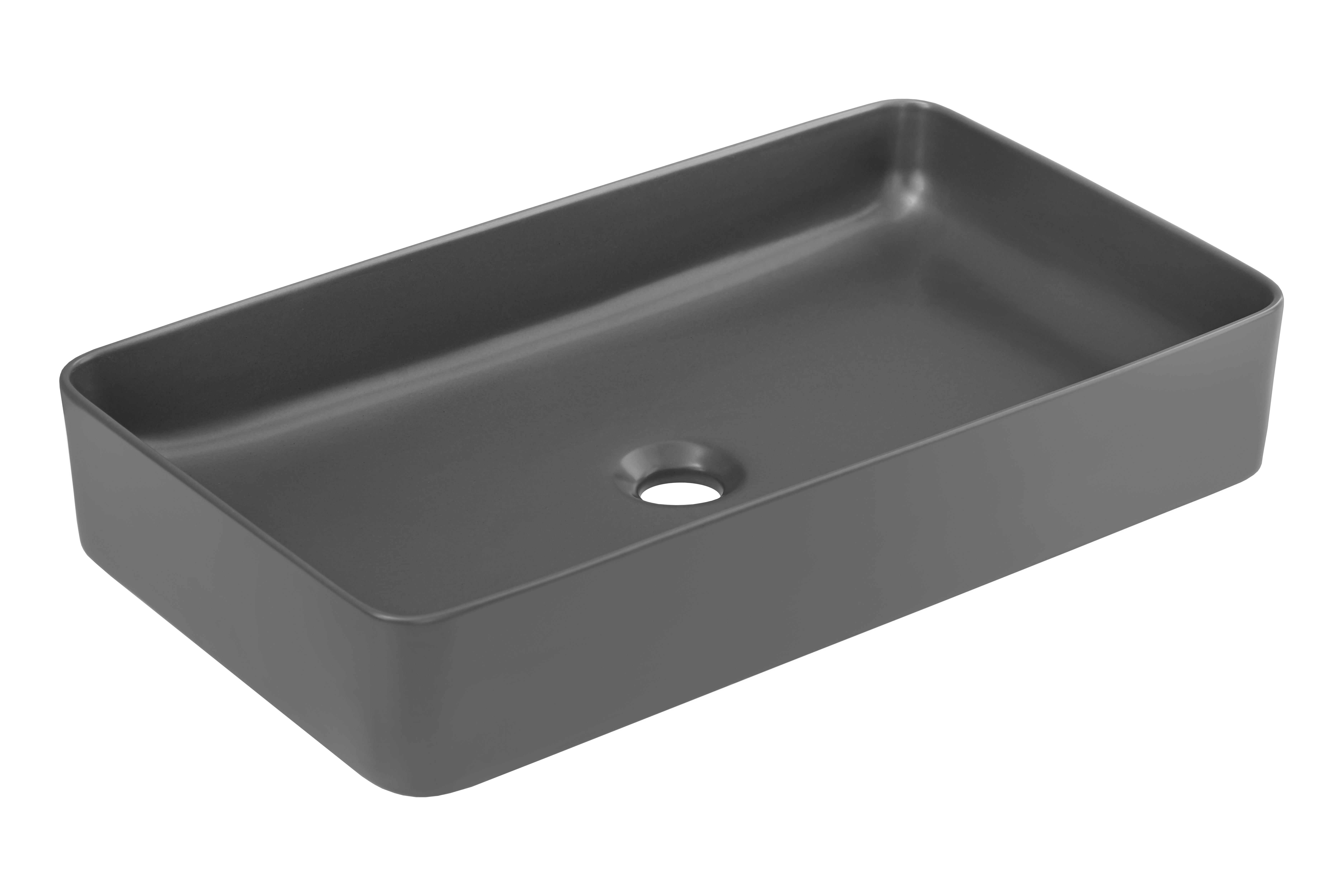 Umywalka nablatowa SLIM DP szary mat 61x11x34 (bezpiecznie pakowana)