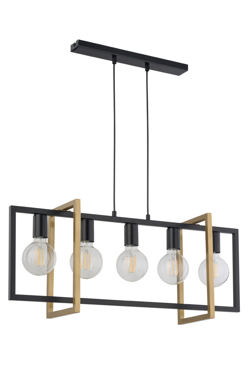 EDEN 5 lampa wisząca czarny/złoty - SI_32236