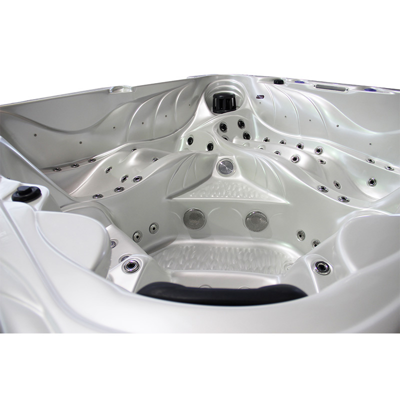 Jacuzzi ogrodowe 5-os. z hydromasażem SPA-702 230x230 cm biały/brązowy - HS_SPA702-2474