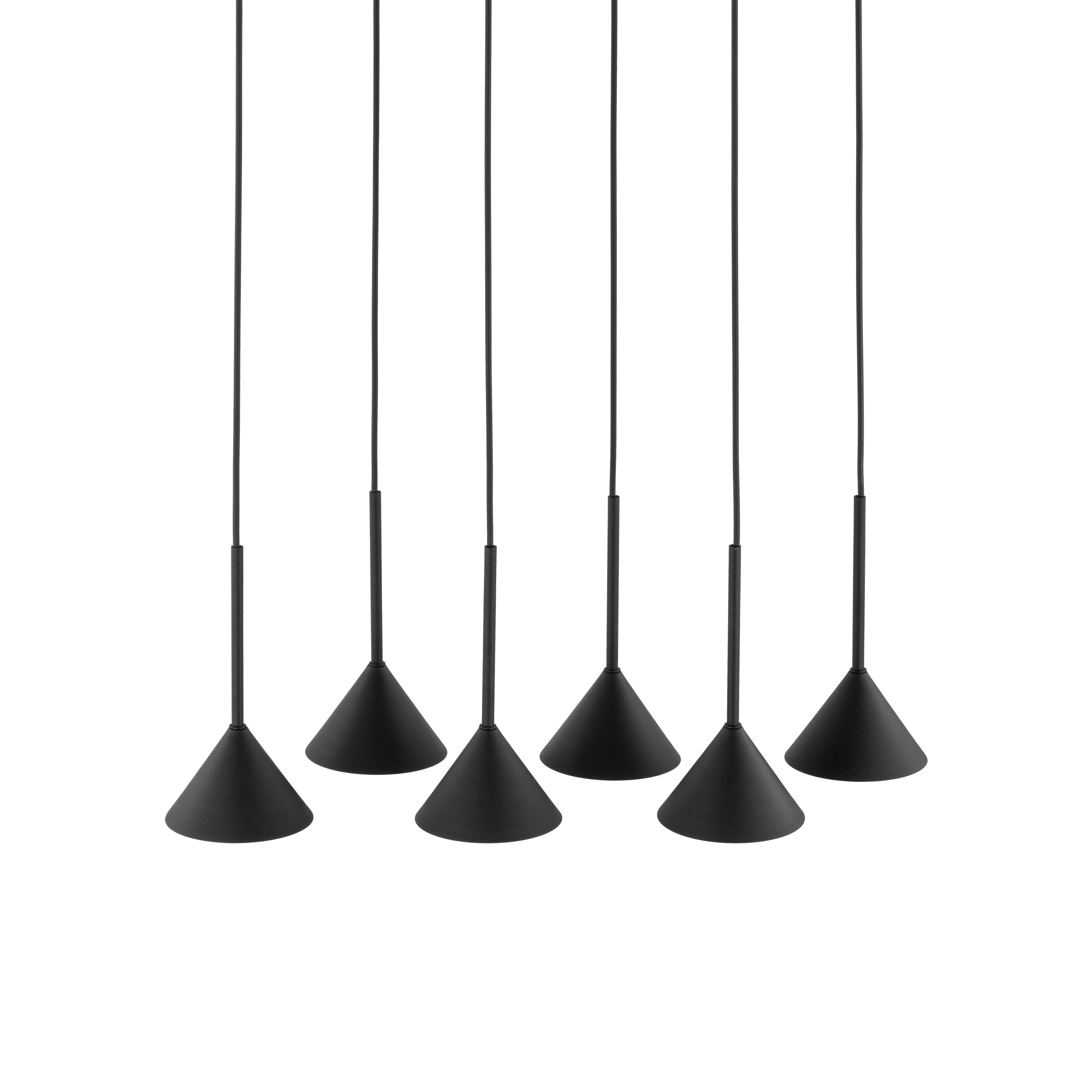 Lampa wisząca CONO czarna na prostokątnej podstawie 90x62x25cm - TK_10306