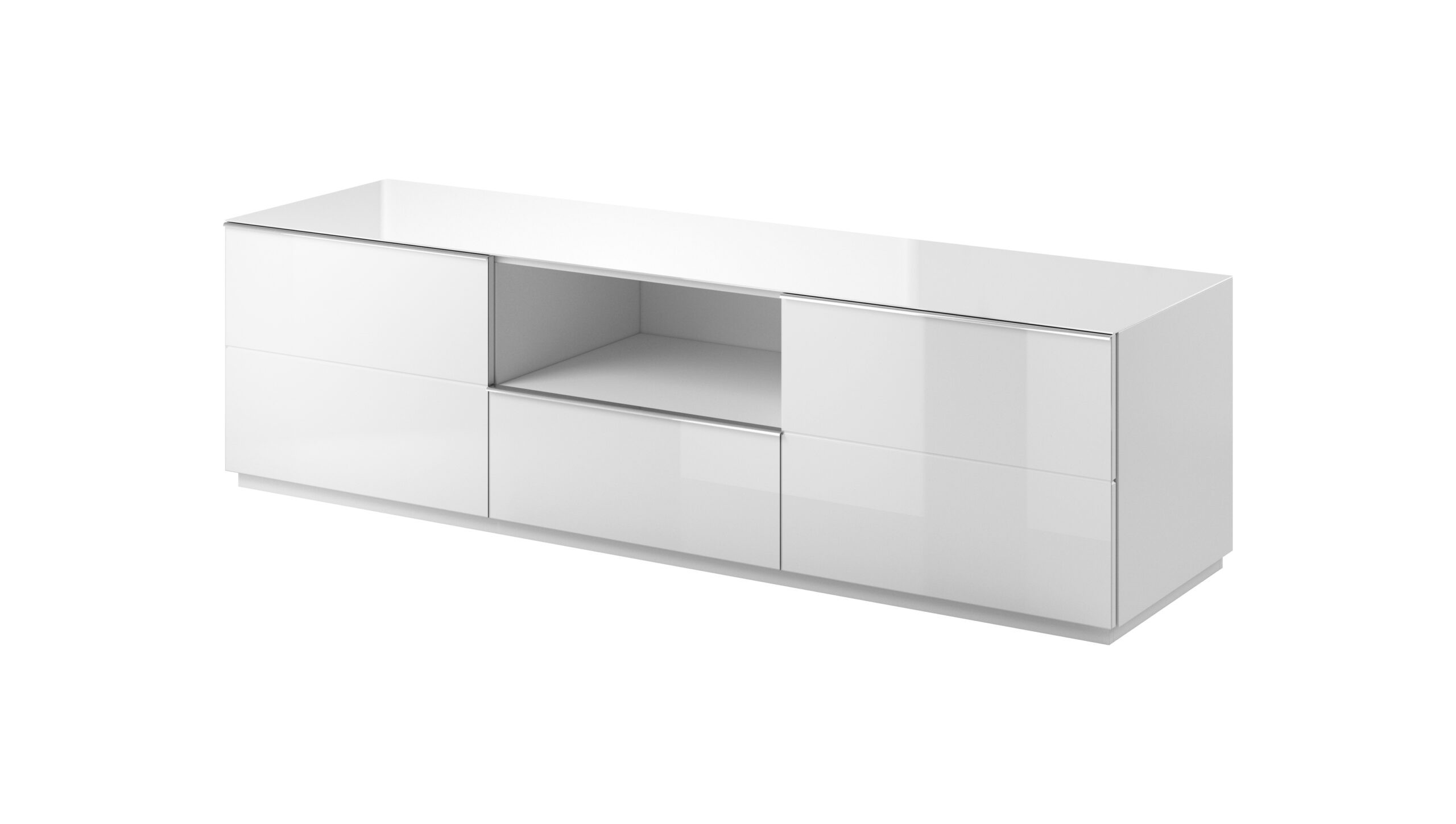 Komoda RTV HELIO 40 z wnęką biała 180x50x48cm - 2498JW40