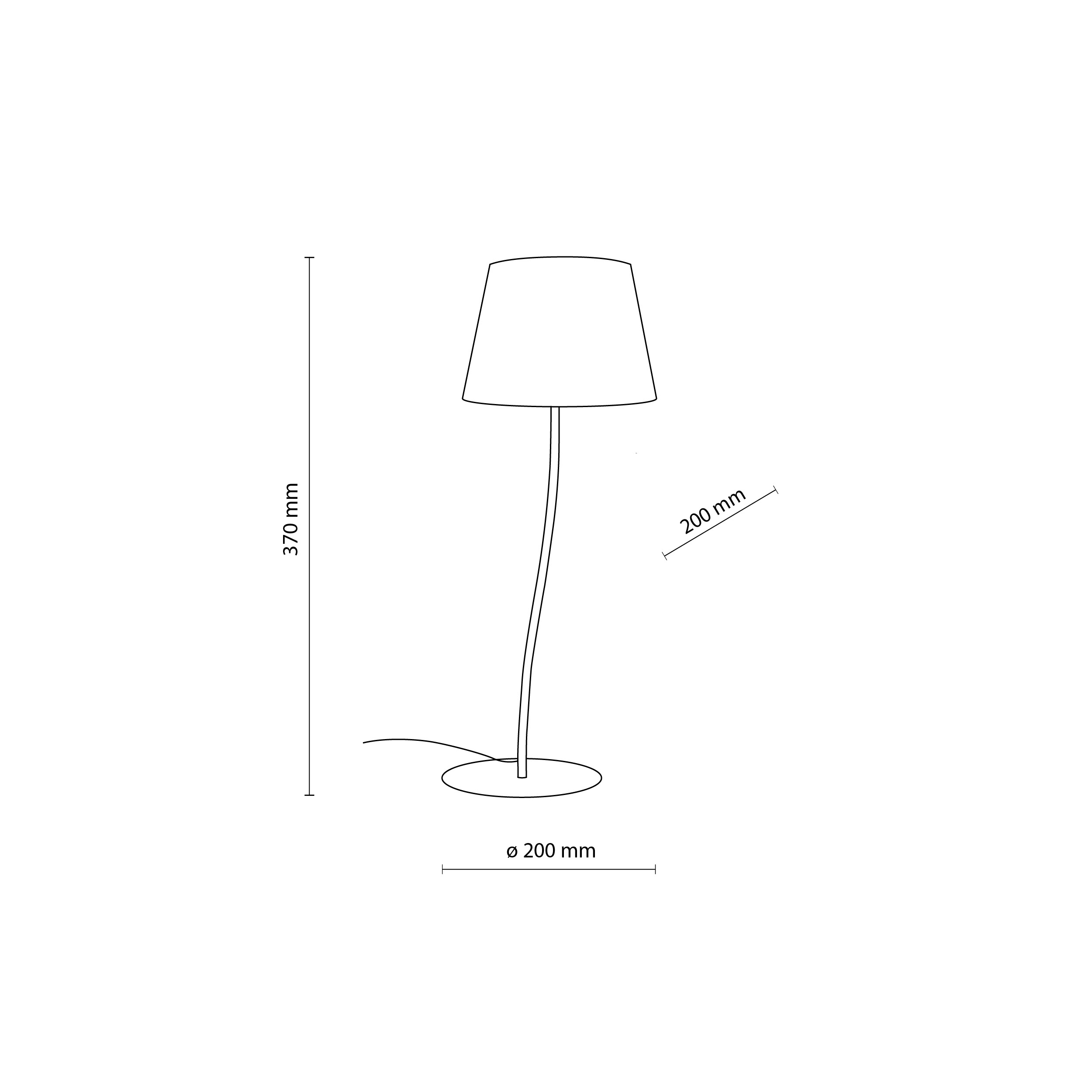 Lampka nocna NICOLA żółta 37x20cm - TK_6641