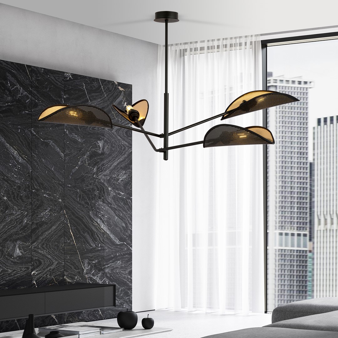Lampa sufitowa  VENE Czarny 1158/4 - 1158/4