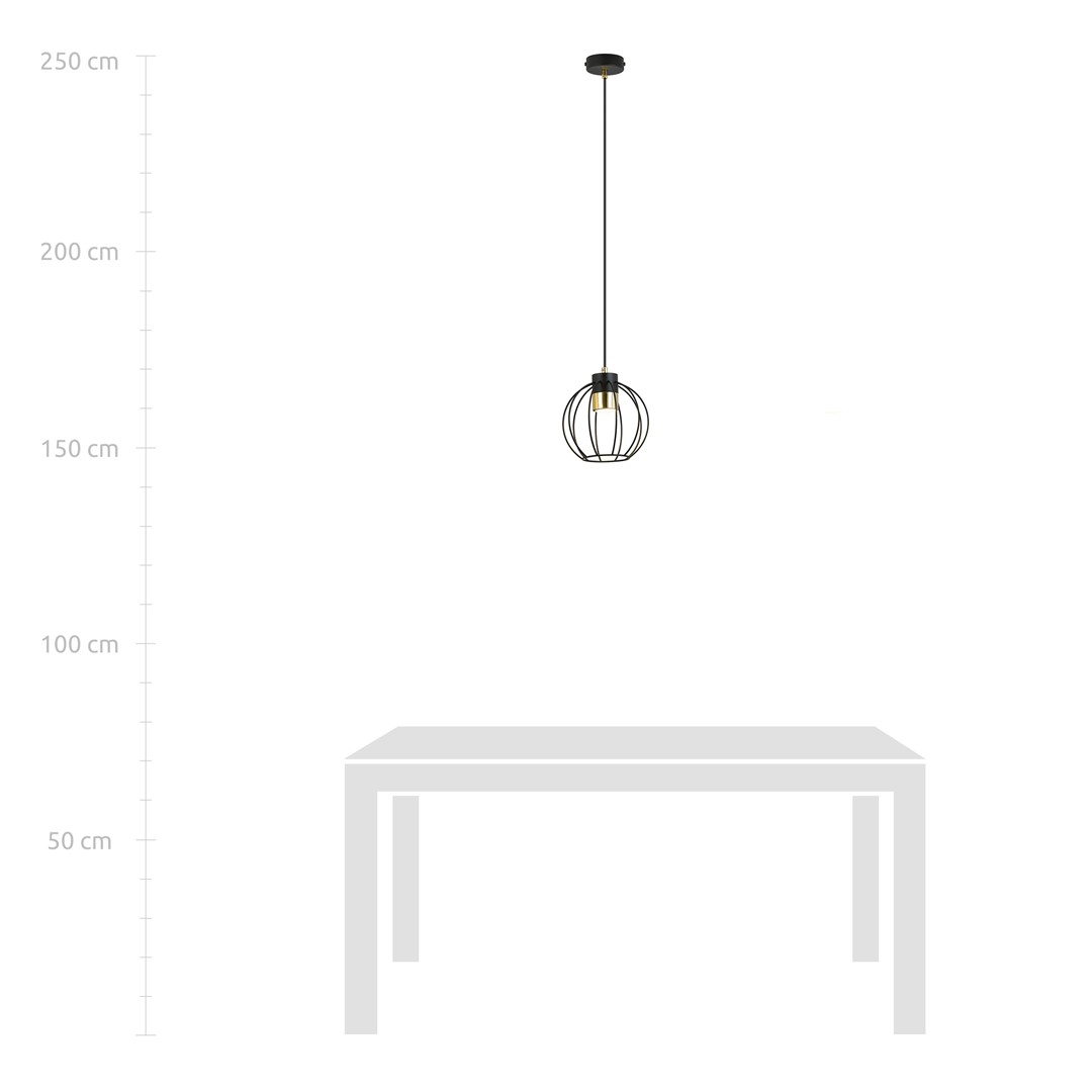 Lampa wisząca AJAX Czarny/Złoty 1200/1 - 1200/1