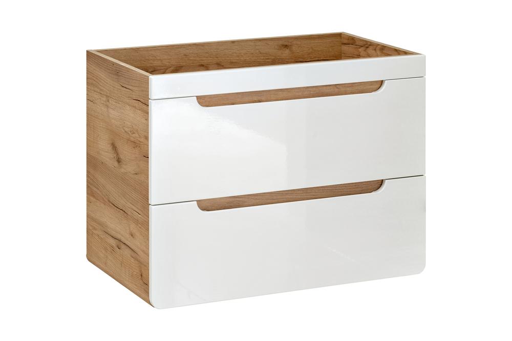 Szafka pod umywalkę ARUBA biała dąb 2S 80x59x46cm - ARUBA_WHITE_821-_80CM__FSC