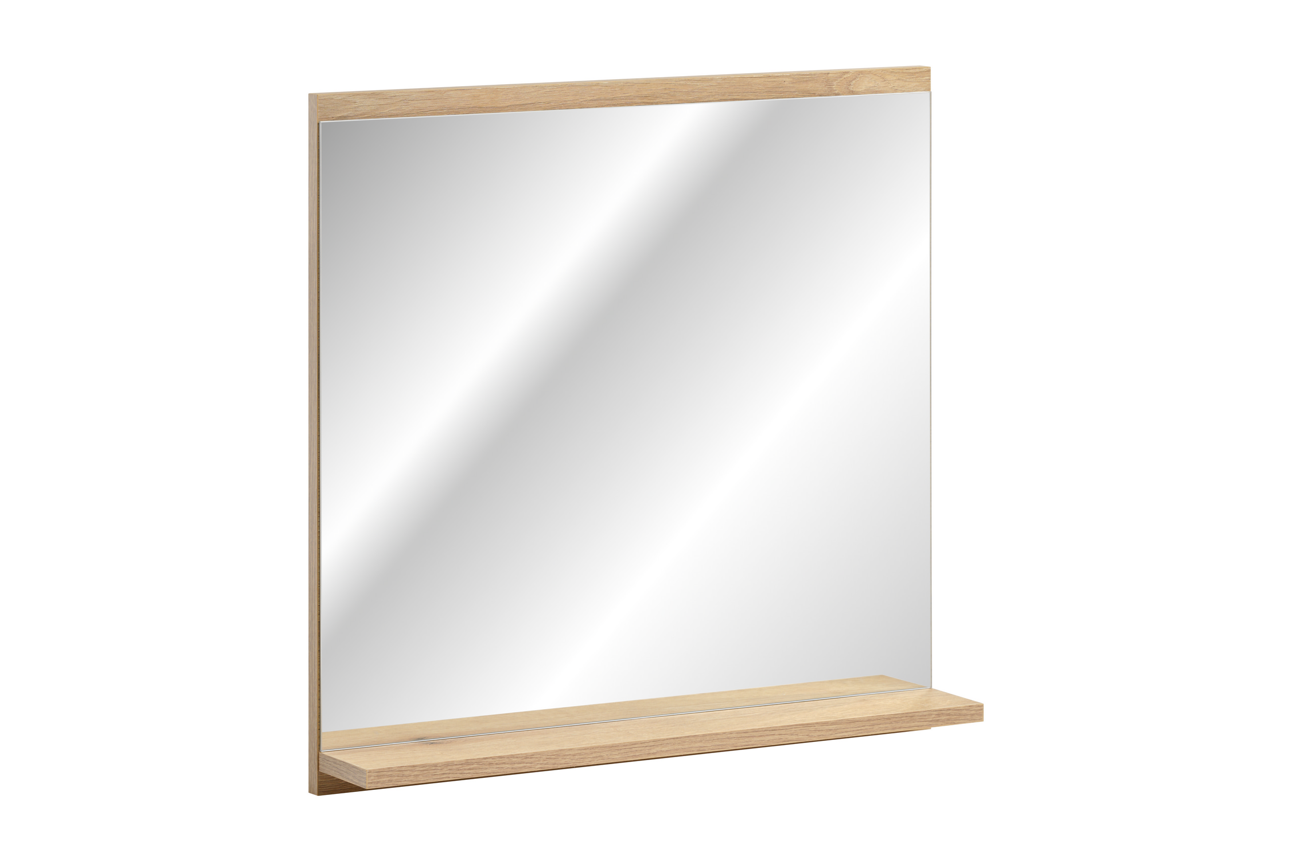Lustro z półką bez ramy NOVA OAK 60 cm