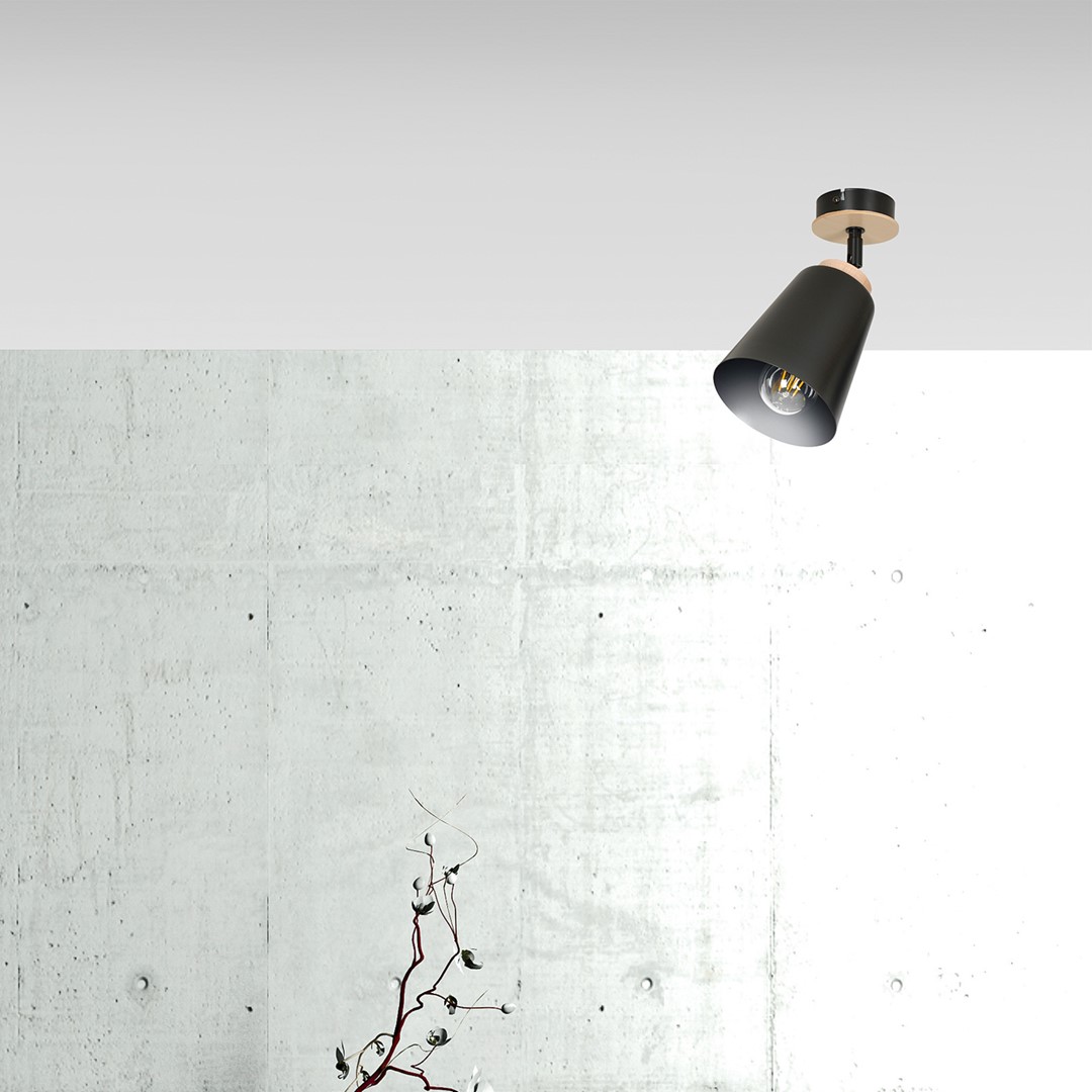 Lampa sufitowa ATLAS Czarny 725/1 - 725/1