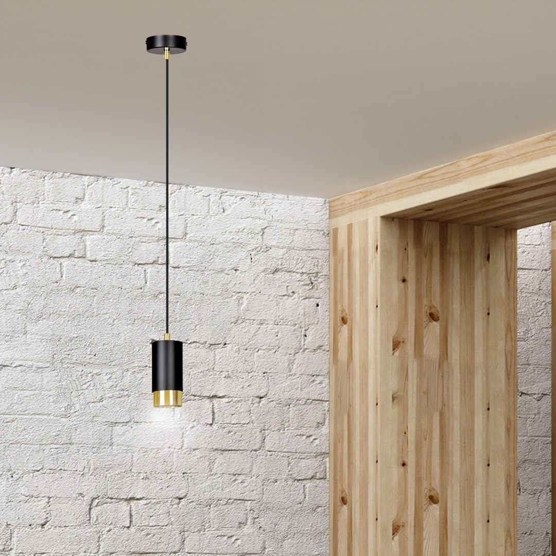 Lampa wisząca FUMIKO Czarny/Złoty 817/1 - 817/1