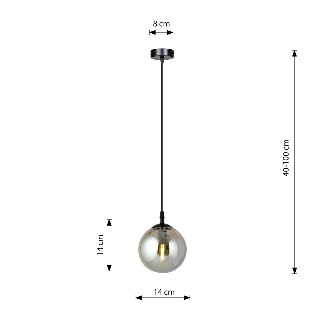 Lampa wisząca COSMO Czarny 712/1 - 712/1