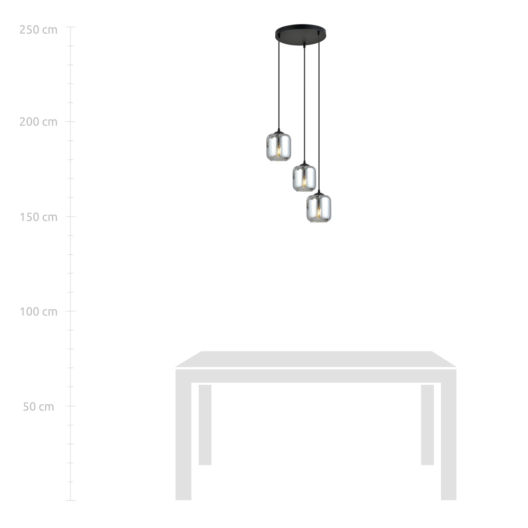 Lampa wisząca STORM Czarny 1176/3PREM - 1176/3PREM