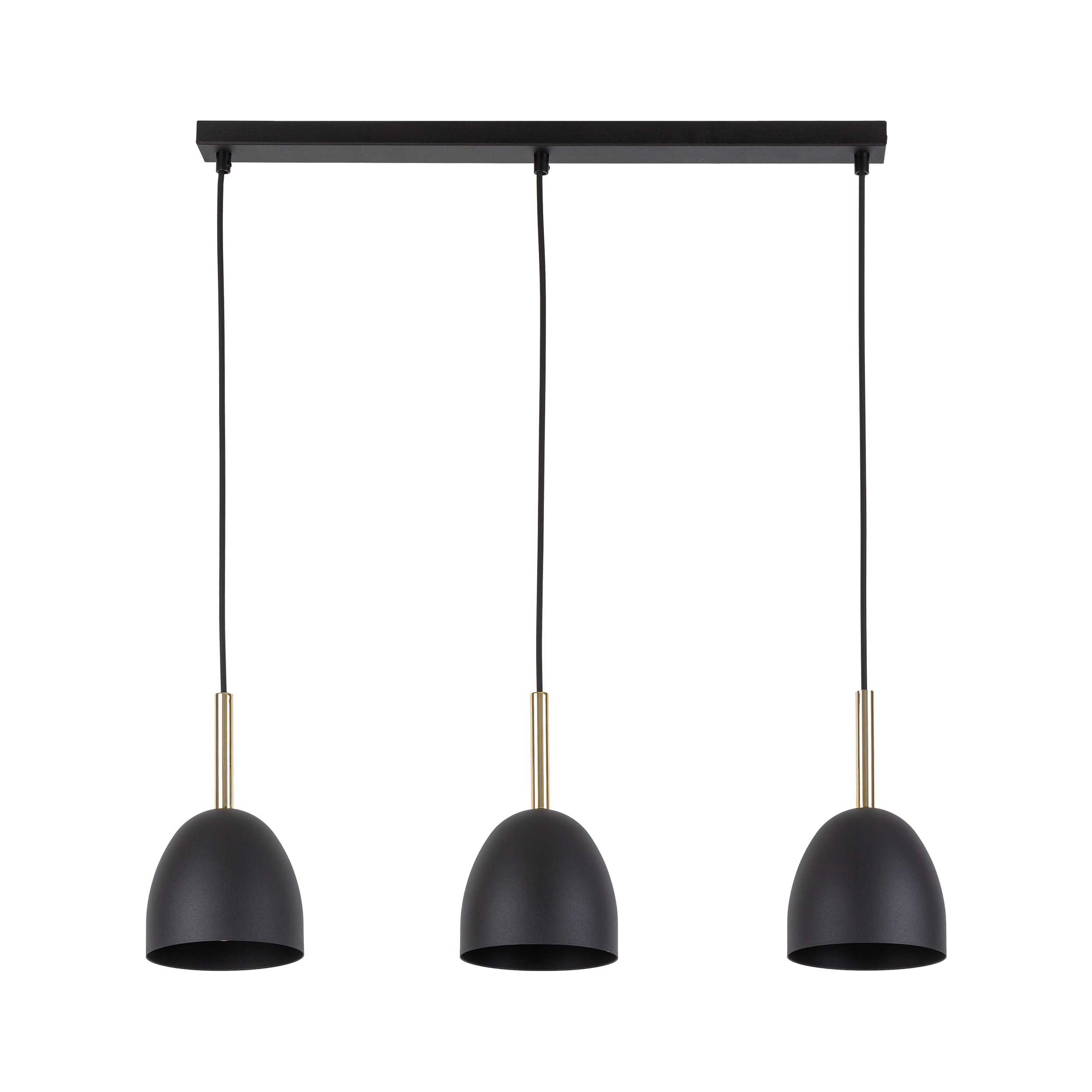 Lampa wisząca NORD czarna ze złotymi elementami 130x68x13cm - TK_4871