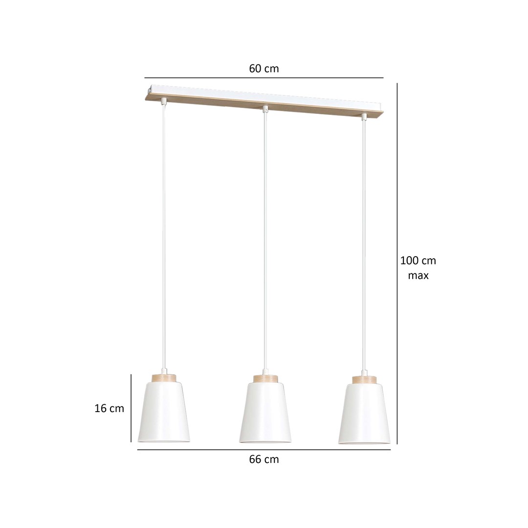 Lampa wisząca BOLERO Biały 443/3 - 443/3