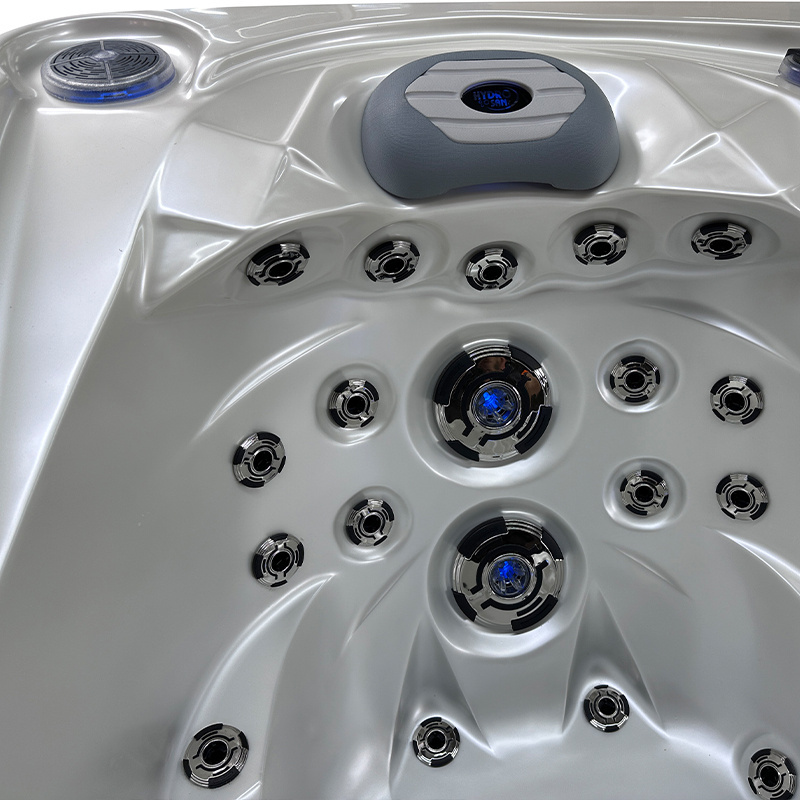 Jacuzzi ogrodowe 5-os. z hydromasażem SPA-747 210x210 cm biały/brązowy - HS_SPA747-3891