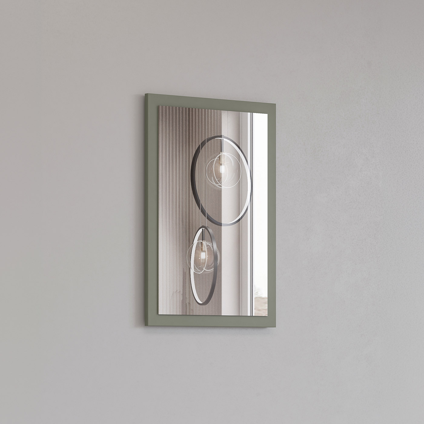 Lustro w ramie CROSS 40x60cm - zielony - 24GWMY04