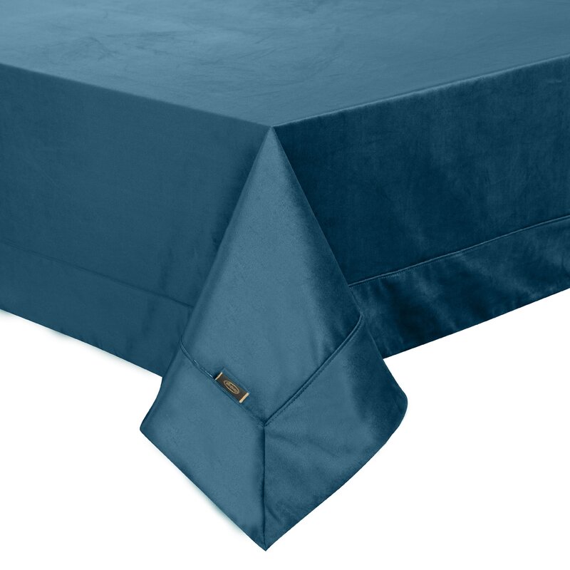 OBRUS VELVET 145X260 CM GRANATOWY - EU_409985