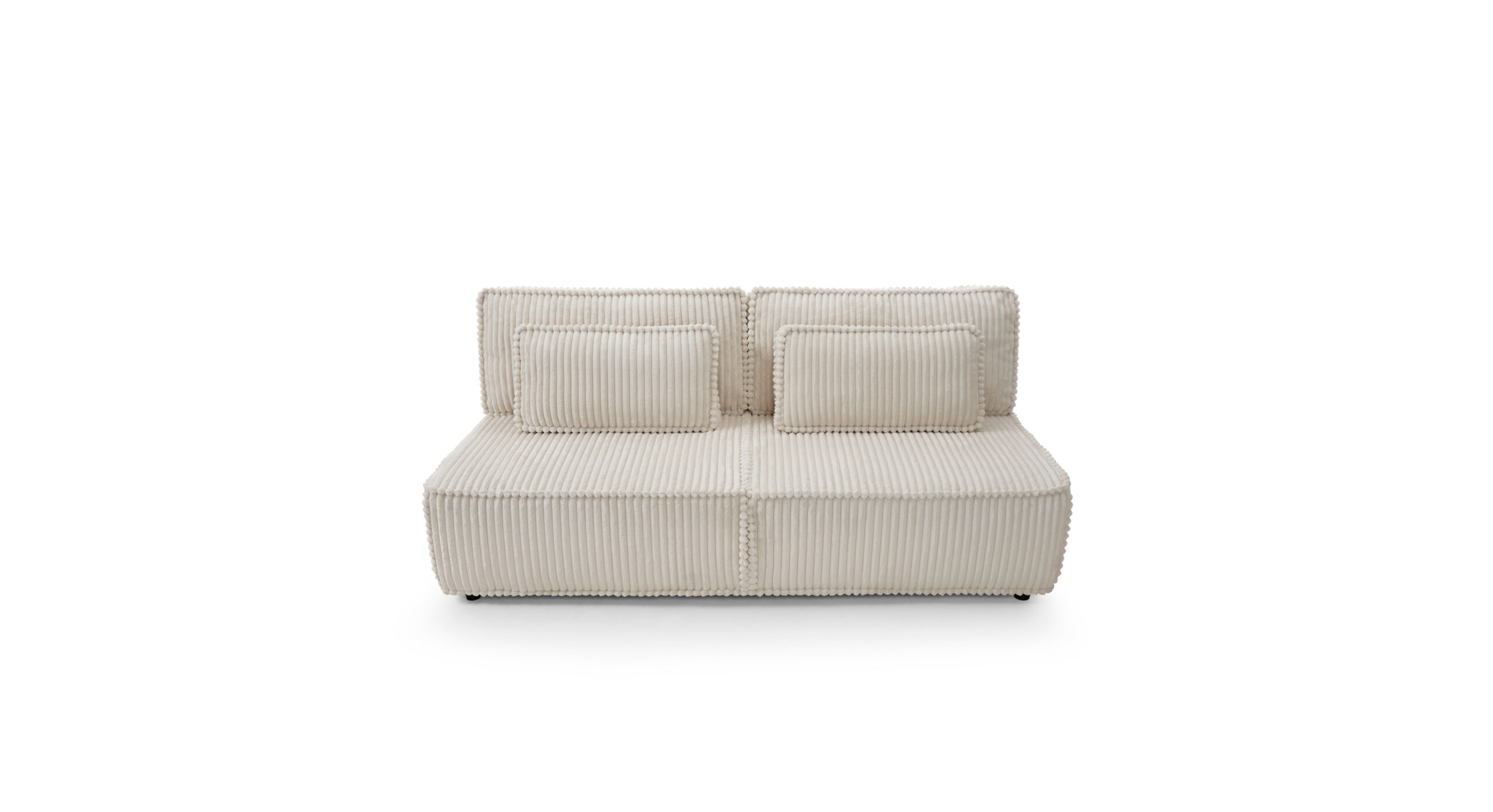 Sofa rozkładana KOMMA funkcja spania - tkanina Tilia 01 kremowa - KOMMA_SOF_TILIA01