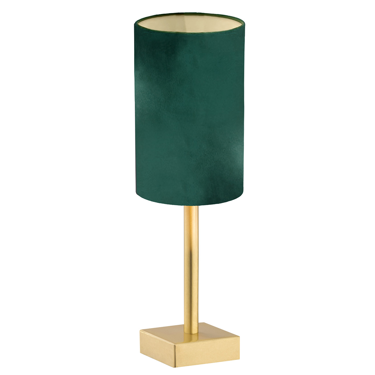 Lampa stołowa ABRUZZO metalowa mosiądz szczotkowany zielony 37x12cm