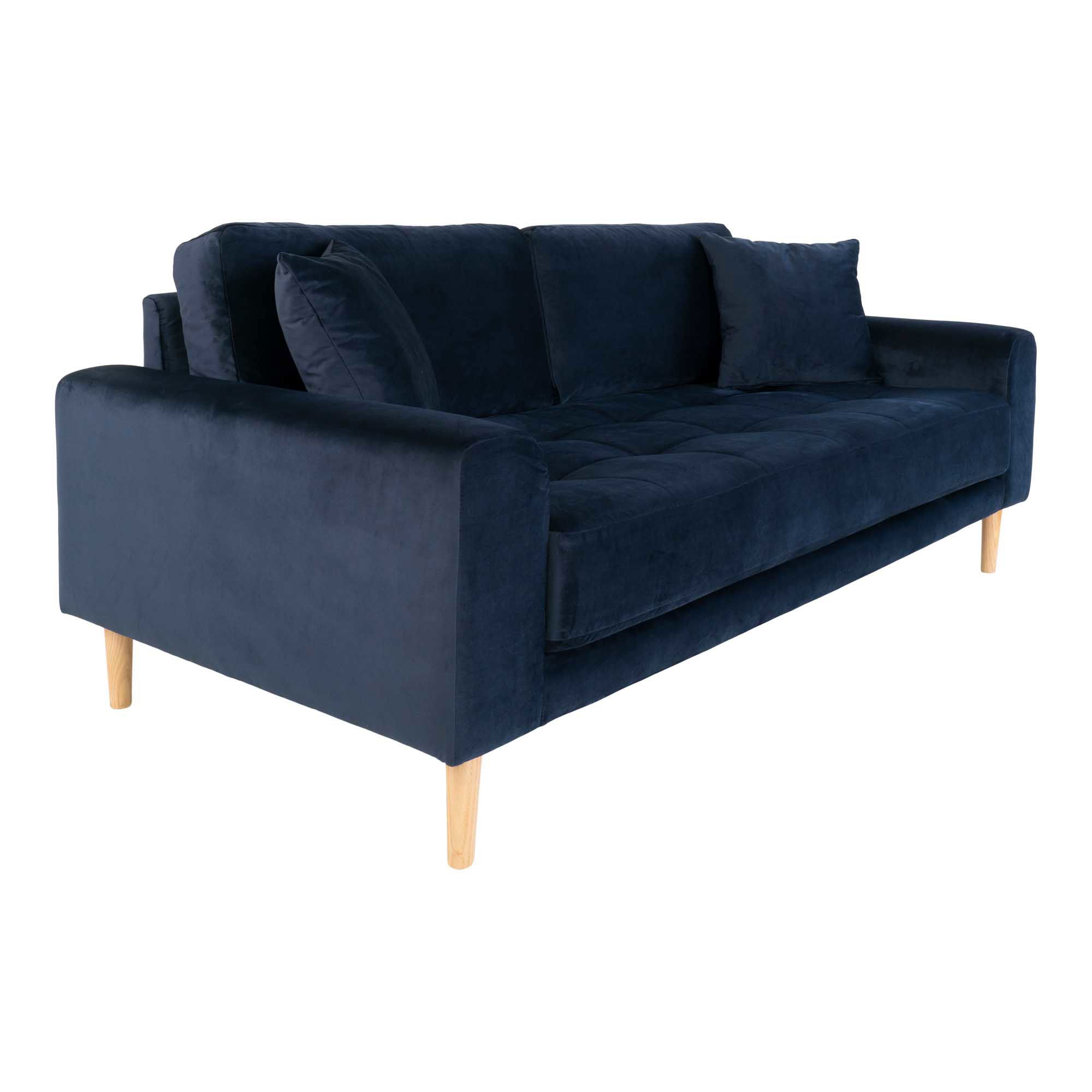 Sofa wypoczynkowa LIDO 2,5-osobowa 180 cm - ciemnoniebieski, naturalny - 1301433