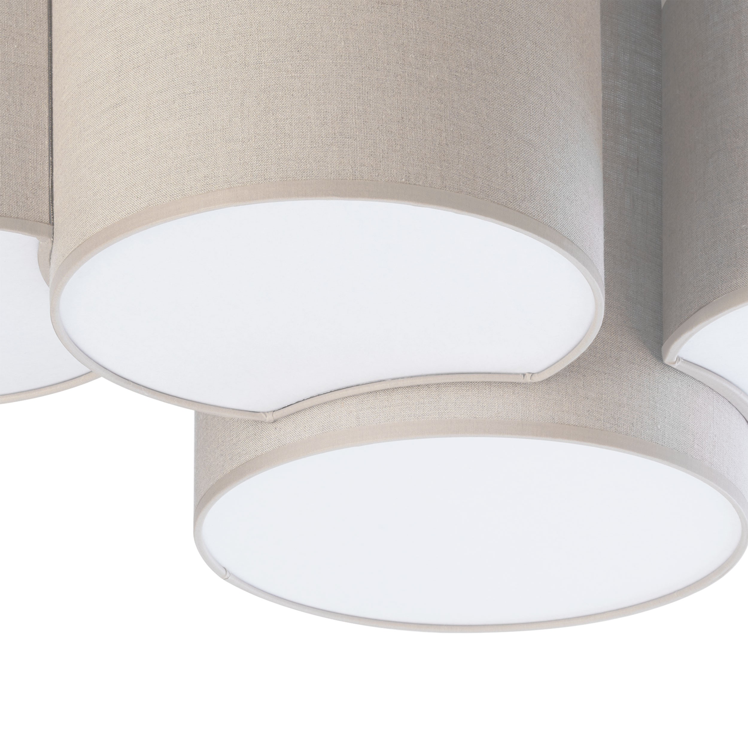 Lampa sufitowa MONA brązowa z białym kloszem 69x50x30cm - TK_6592