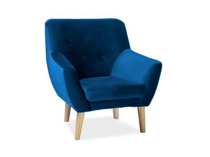 Fotel Nordic 1 Velvet granatowy - NORDIC1V86