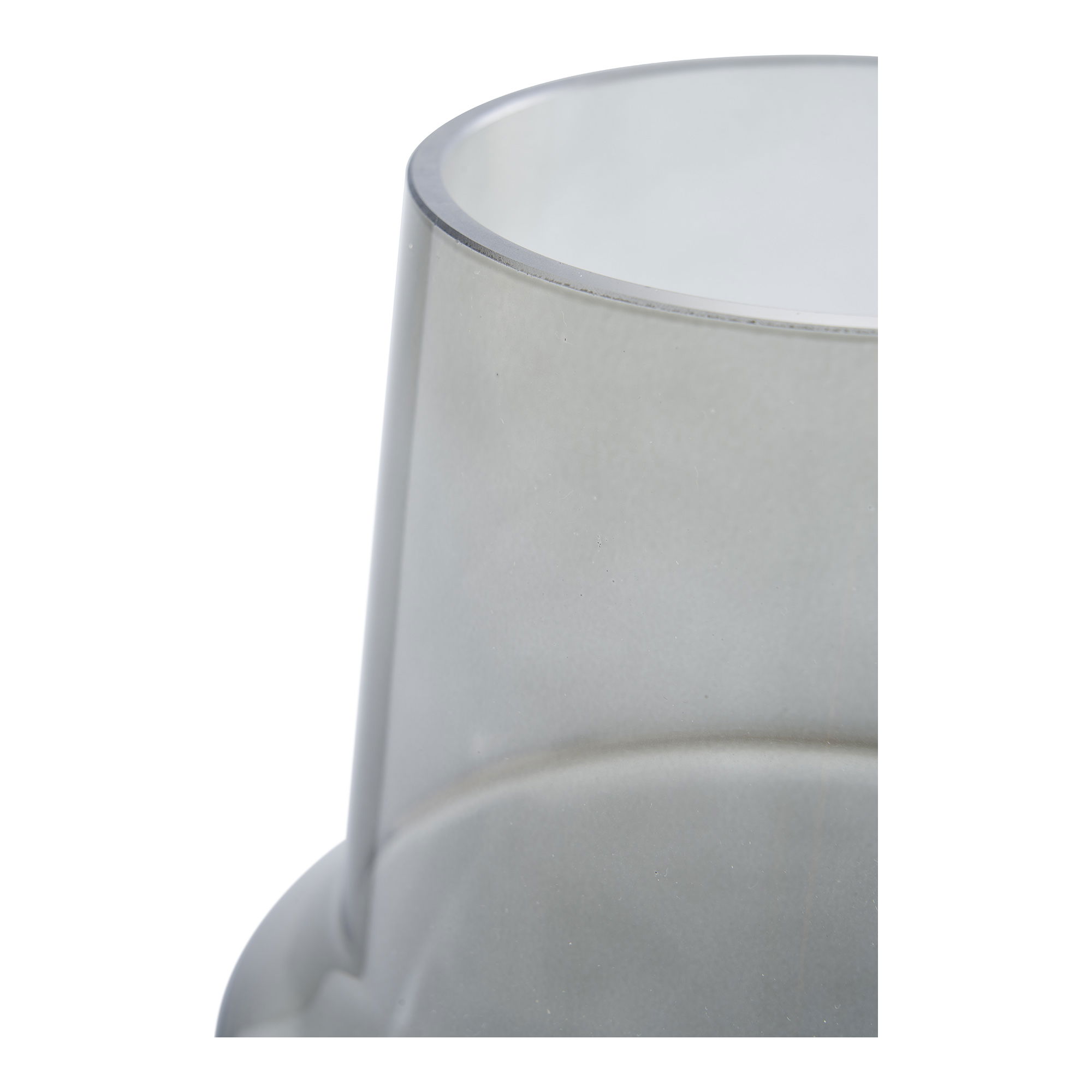 Wazon ze szkła VASE fi15x19 cm szary przydymiony - 4441786
