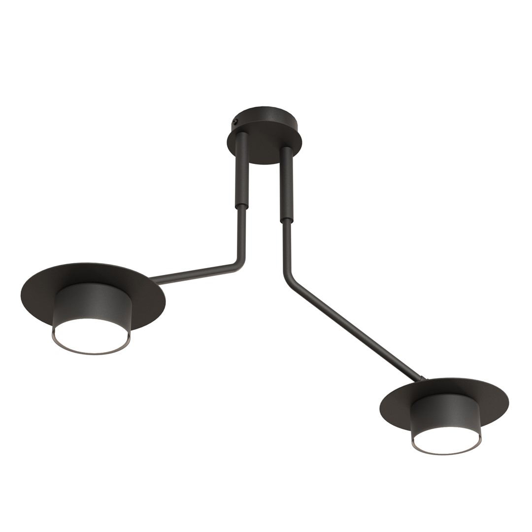 Lampa sufitowa MIZU 2 BL czarna - 1448/2
