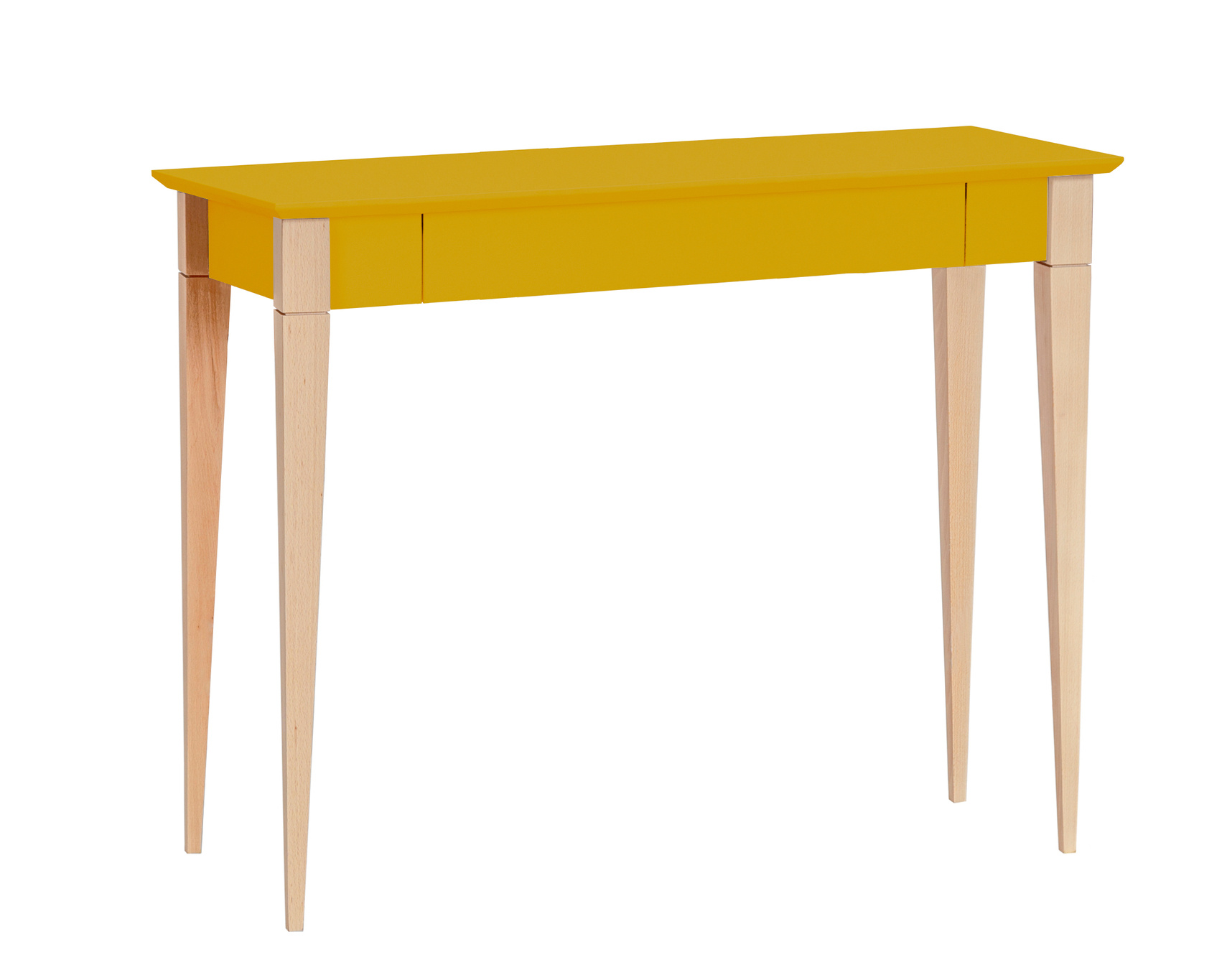 Biurko z szufladą MIMO 105x40cm żółty naturalny