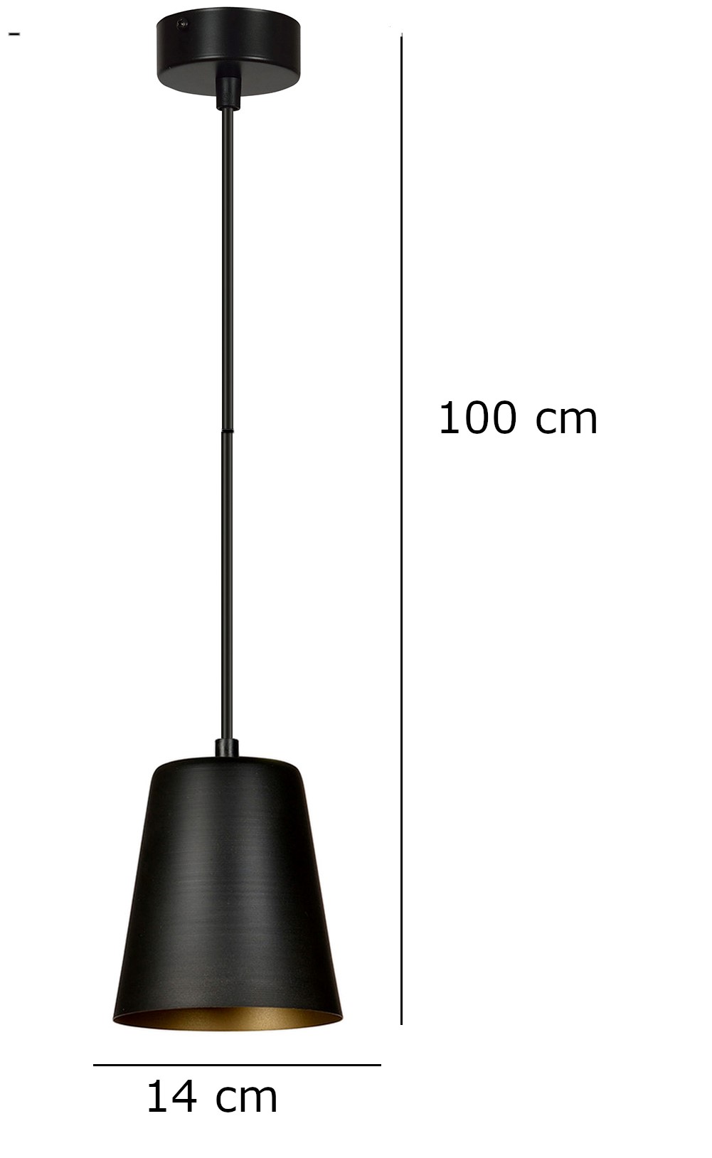 Lampa wisząca MILARGO Czarny/Złoty 415/1 - 415/1