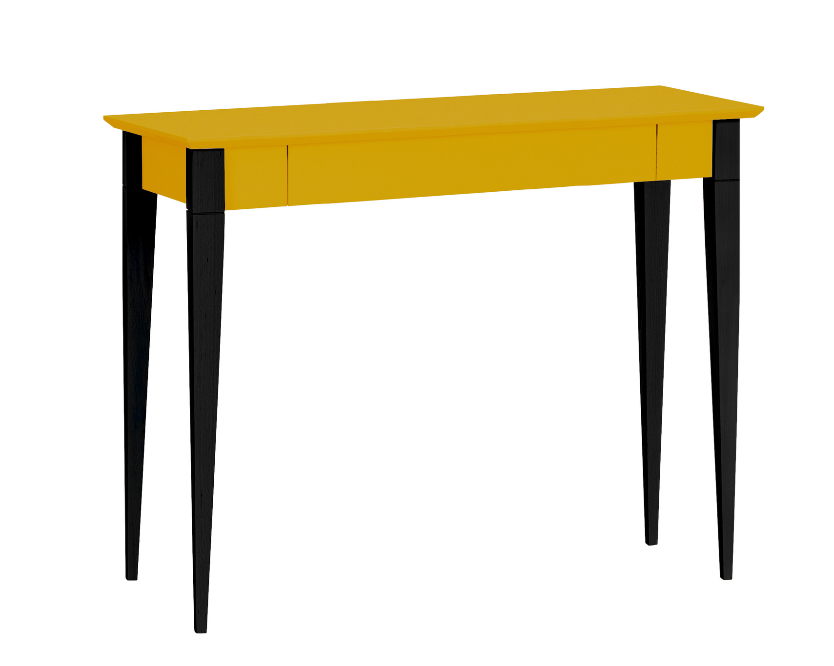 Biurko z szufladą MIMO 105x40cm żółte czarne nogi