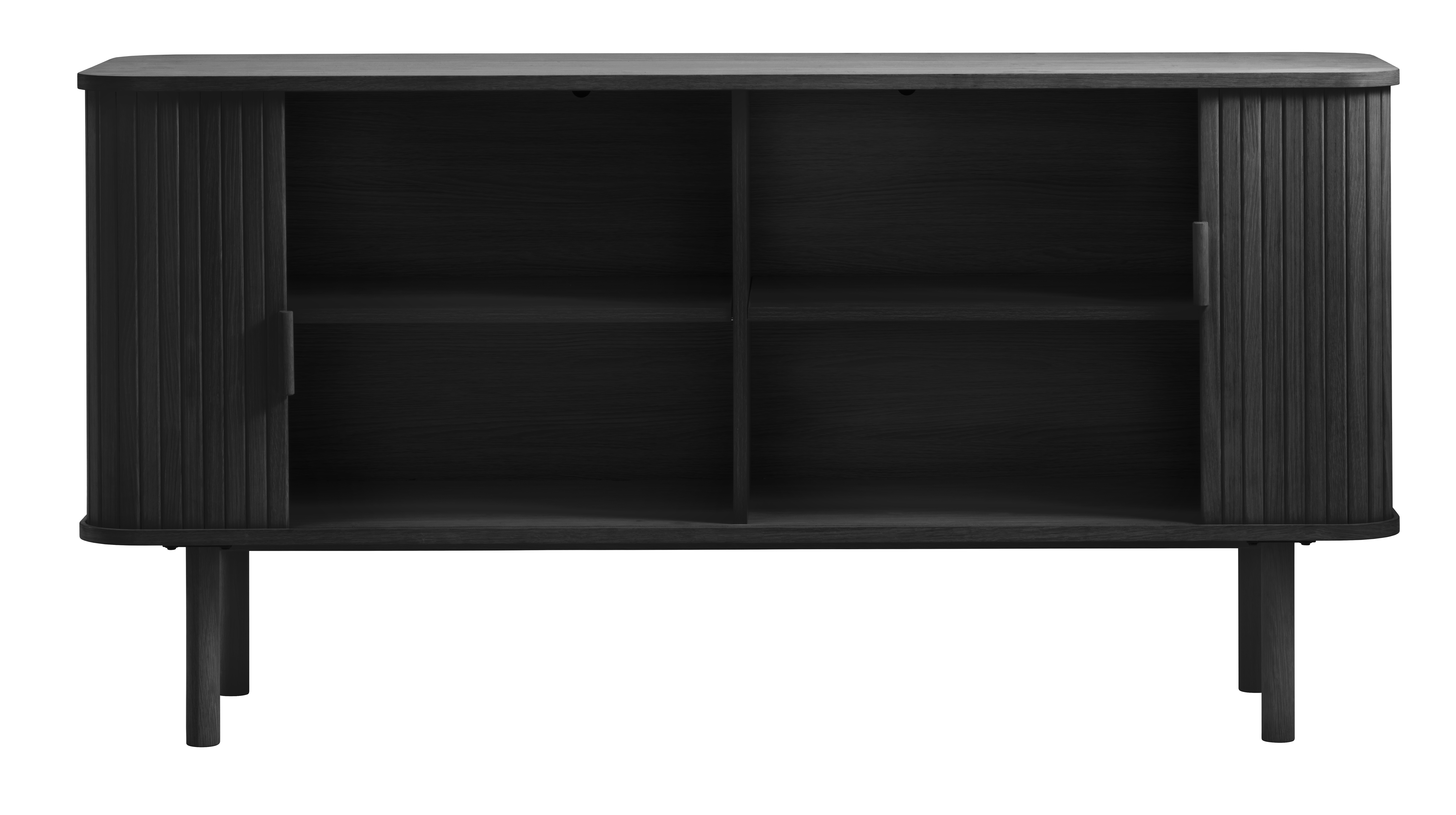 Komoda 2-drzwiowa CAVO 160 cm ryflowana - dąb czarny - UN_48944641