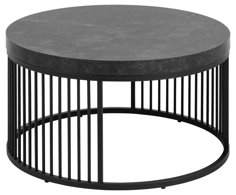 Stolik kawowy okrągły STRINGTON 65x65x35 czarny