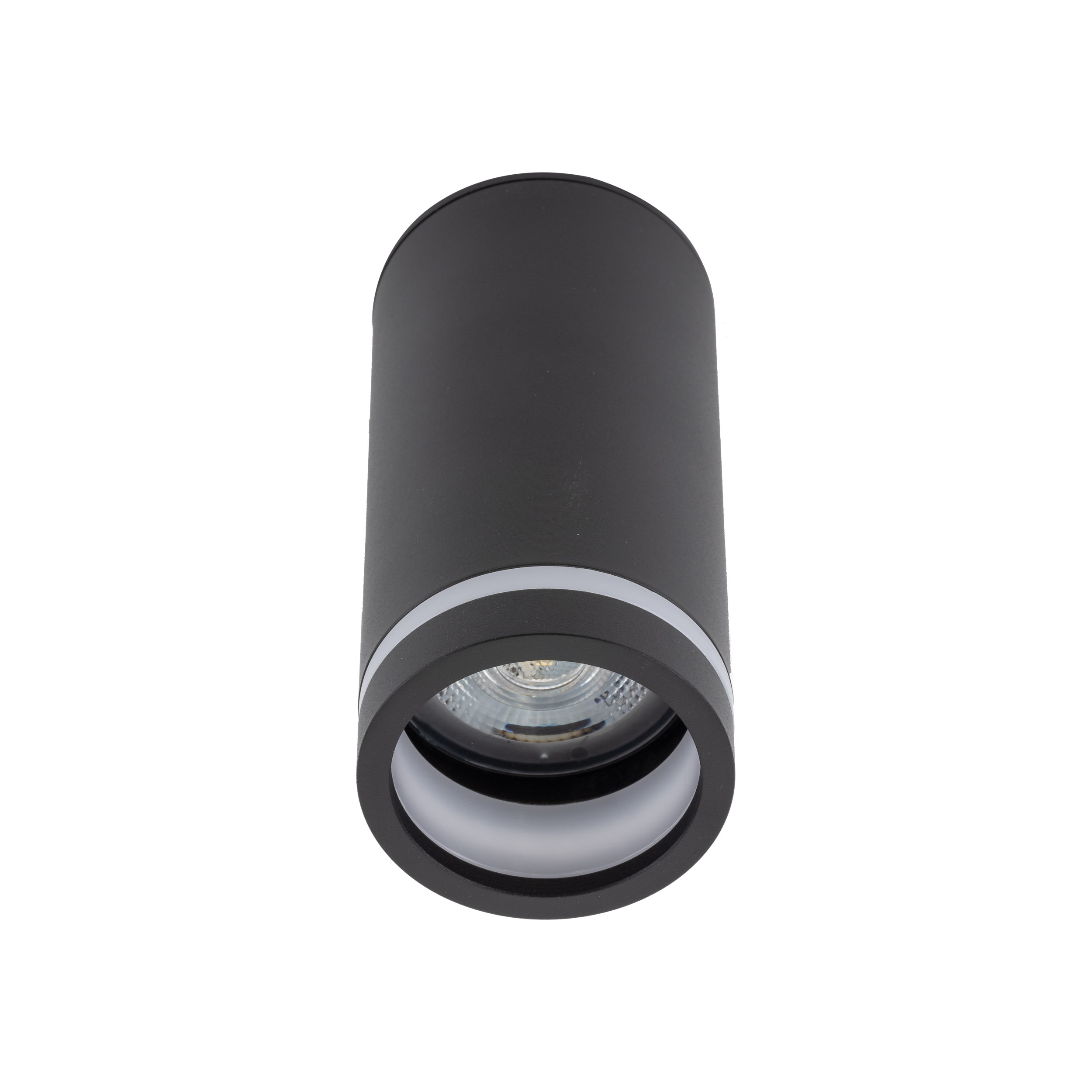 Lampa sufitowa JET czarna z pierścieniem 11x5cm