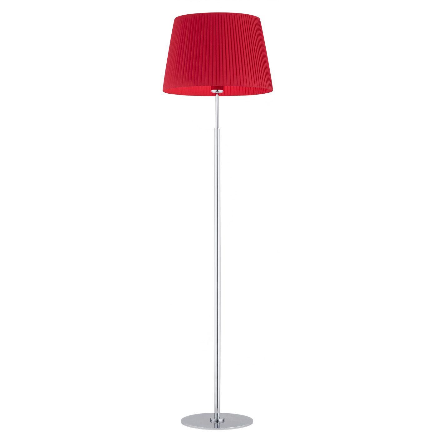 Lampa podłogowa ASTI metalowa chromowana czerwona 175x45cm