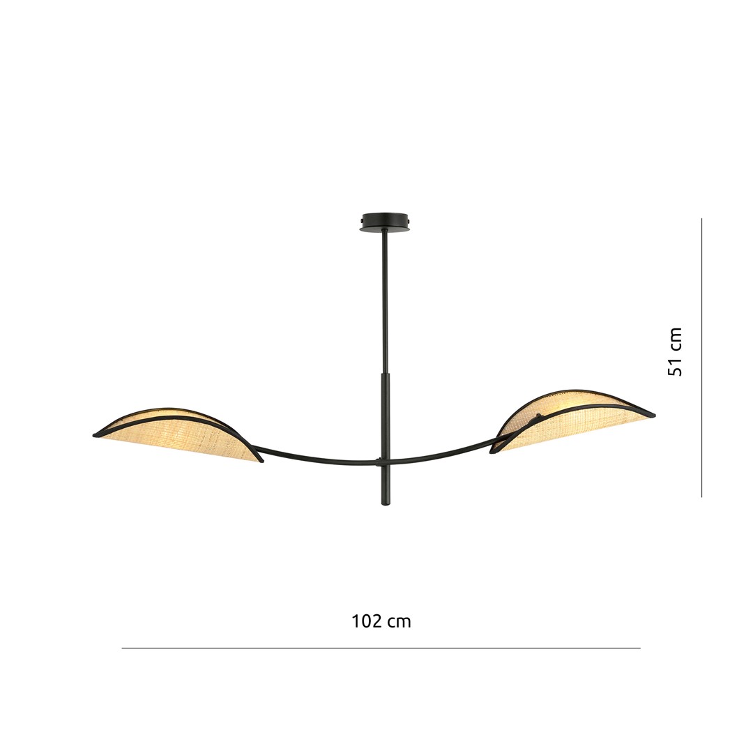 Lampa sufitowa LOTUS Czarny 1108/2 - 1108/2