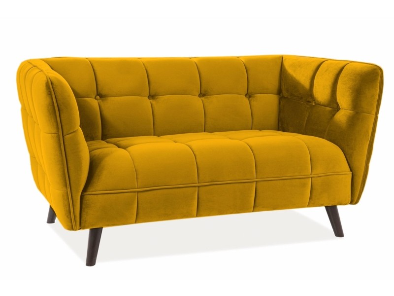 Sofa CASTELLO 2 VELVET curry bluvel 68/wenge