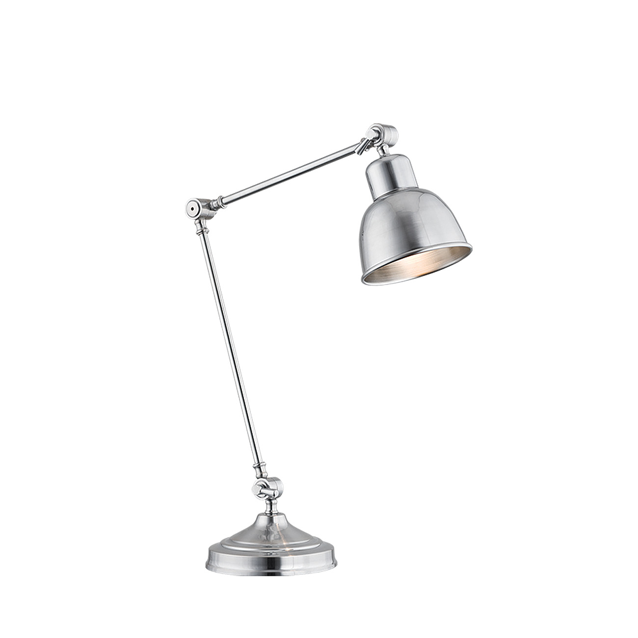 Lampa biurkowa EUFRAT metalowa chrom szczotkowany regulowana 45 cm