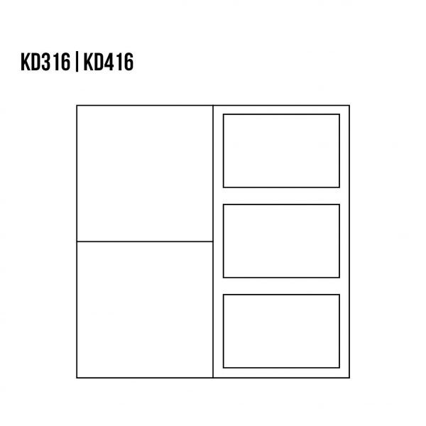 Komoda bukowa KD416 Szary DREWMAX - 24593