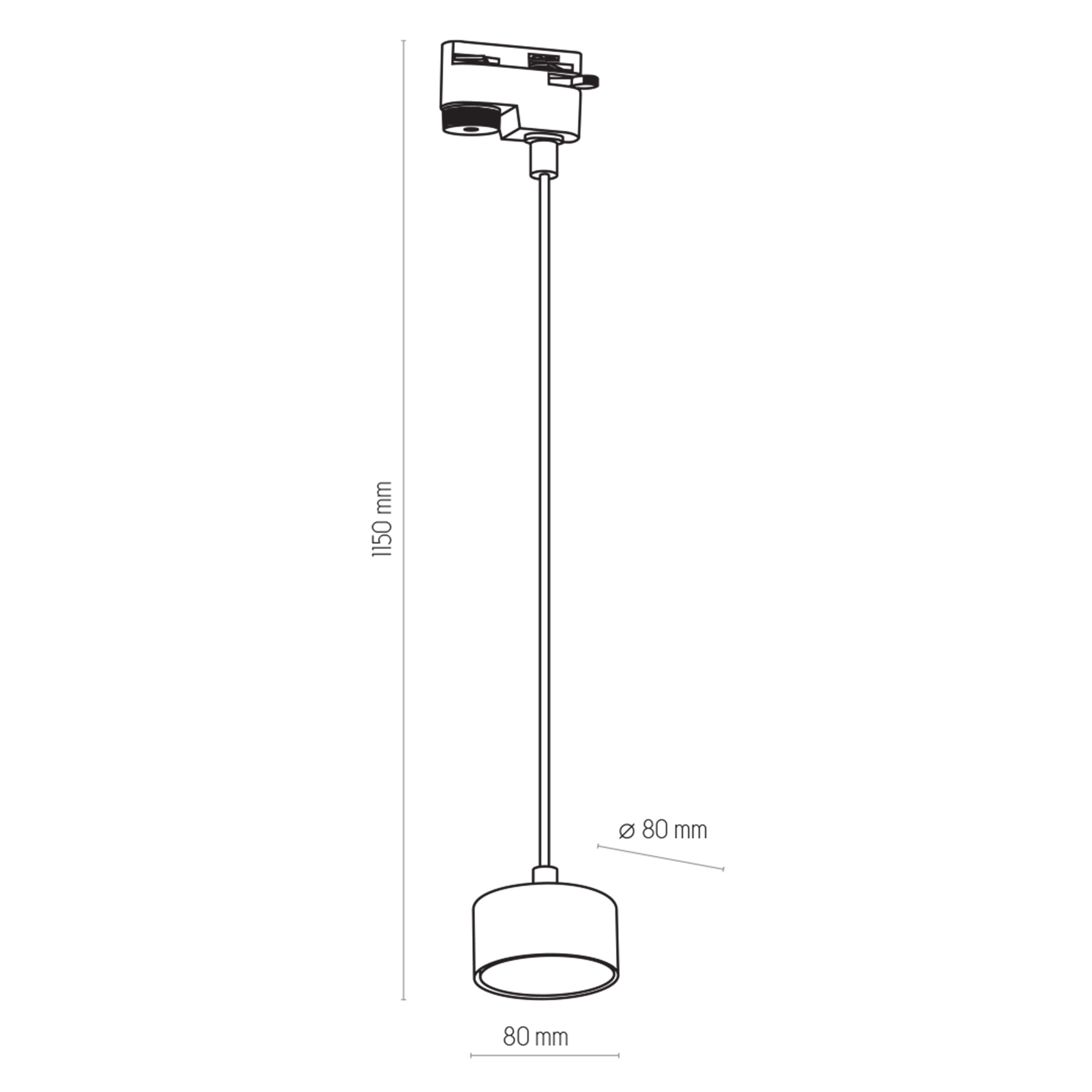 Lampa listwowa TRACER LED 15W biała ze złotym elementem na długim przewodzie 115x8cm - TK_4481