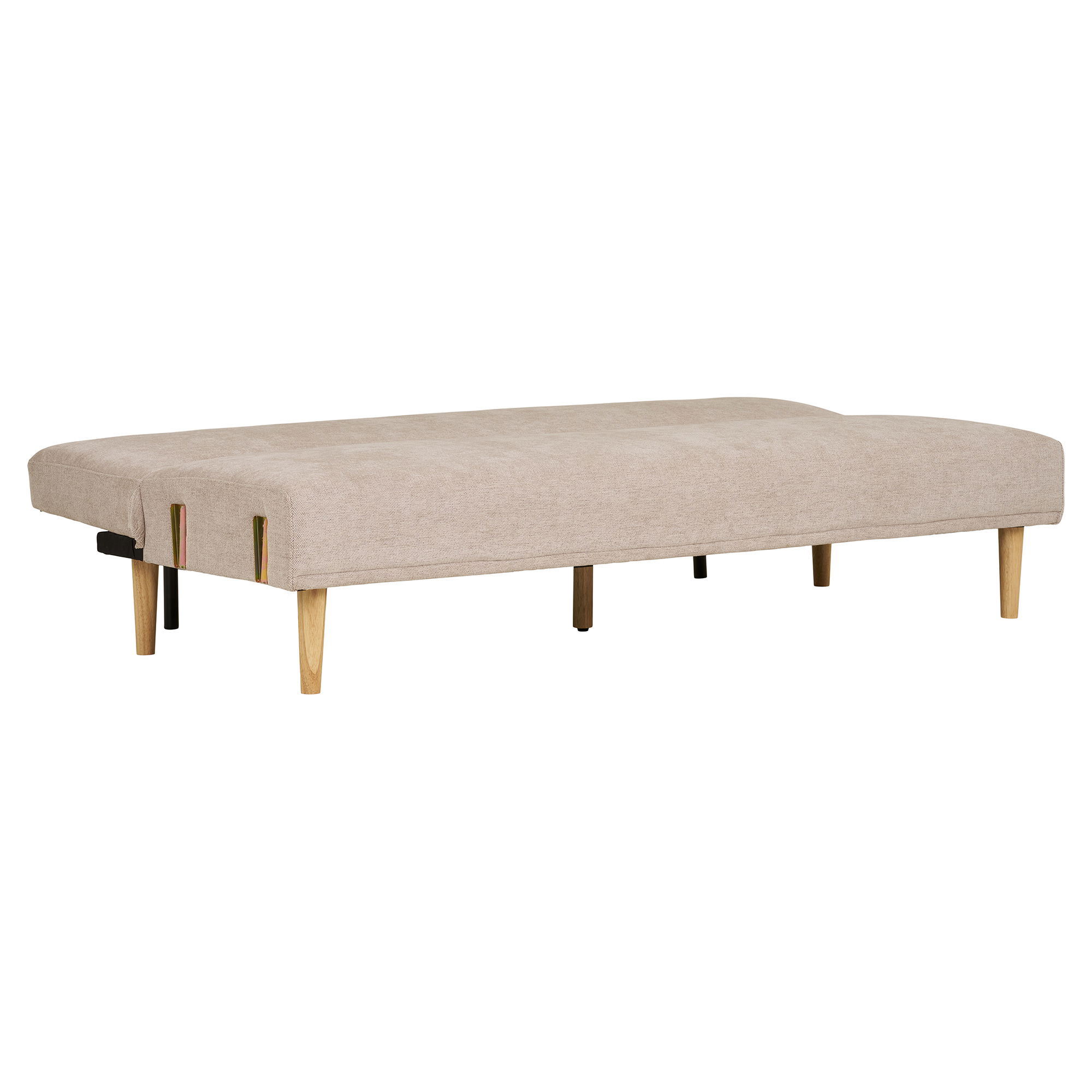 Sofa rozkładana KELLS - piaskowa naturalne nogi - 1302050