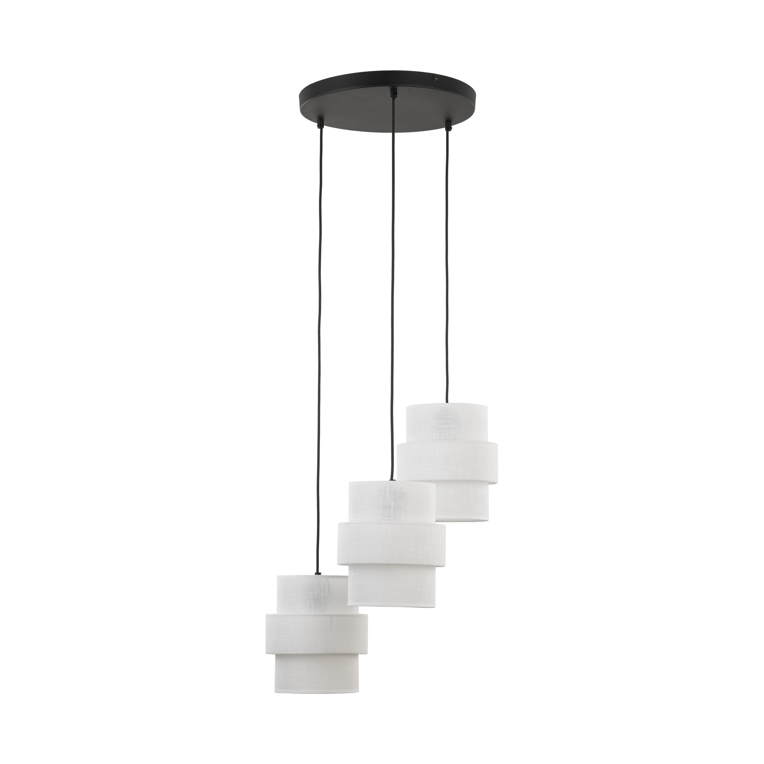 Lampa wisząca CALISTO czarna potrójna na okrągłej podstawie 145x45cm - TK_5981
